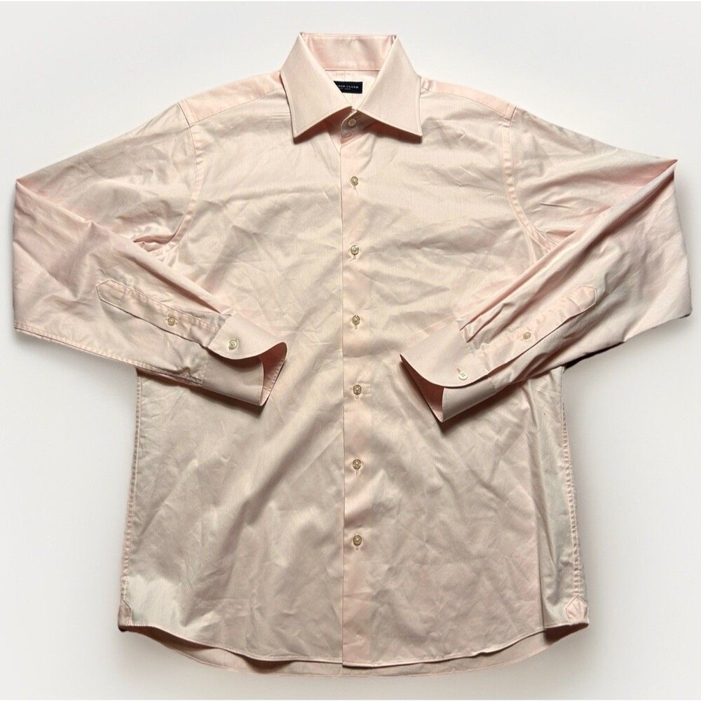 Proper Cloth Pink Button Up Dress Shirt Cotton Slim Fit Mens Size Large